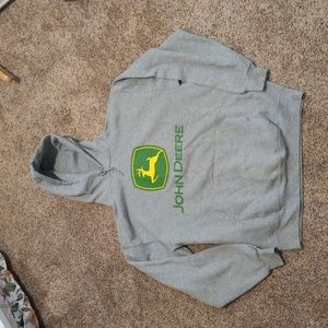 Gray John Deere Hoodie Size Large